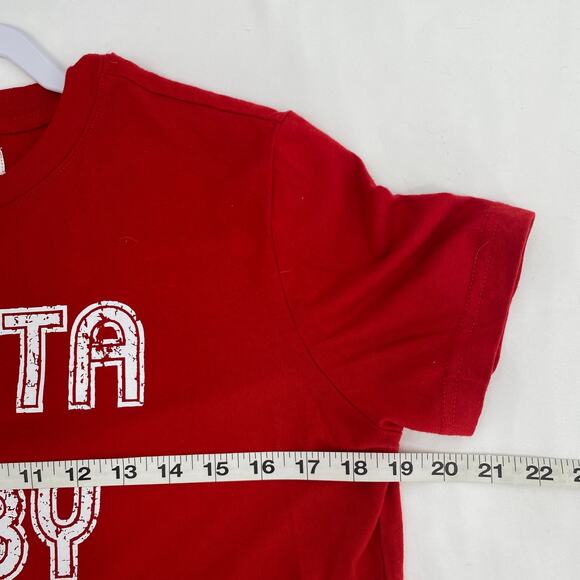 Colsie Santa Baby Crew Neck Short Sleeve Crop Tee Red Size Small - Picture 6 of 7